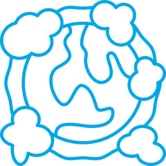 Global Pollution icon single vector illustration