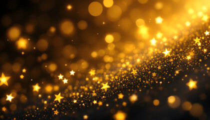 Golden Starry Night: A Luxurious Bokeh Sparkle