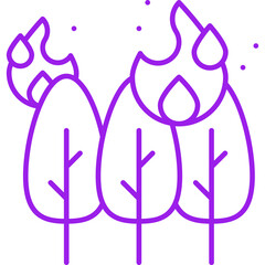 Forest Fire icon single vector illustration