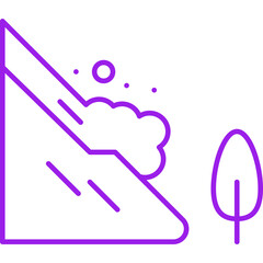 Snow Avalanche icon single vector illustration