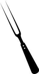 Fork steak silhouette