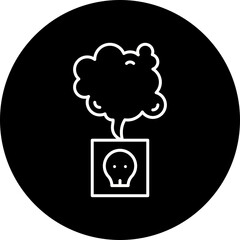 Toxic Fumes Release icon single vector illustration