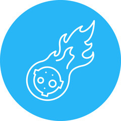 Falling Asteroid icon single vector illustration