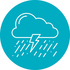 Thunderstorm icon single vector illustration