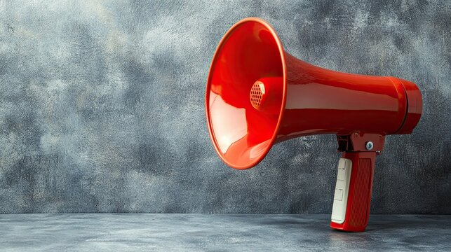 A digital newsletter template featuring a megaphone icon, designed for teams to communicate announcements and updates effectively, symbolizing the importance of internal communication in 