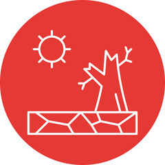 Drought icon single vector illustration