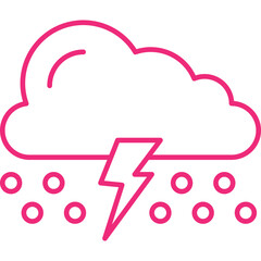 Hailstorm icon single vector illustration