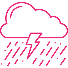 Thunderstorm icon single vector illustration