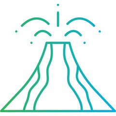 Volcano icon single vector illustration