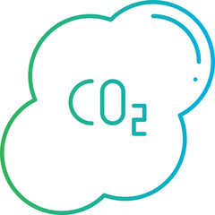 Carbon Dioxide Gas icon single vector illustration