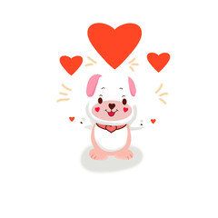 dog and heart