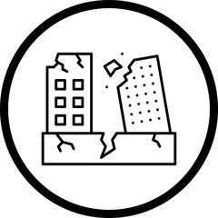 Earthquake II icon single vector illustration