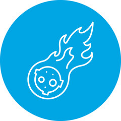Falling Asteroid icon single vector illustration