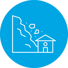 Landslide icon single vector illustration