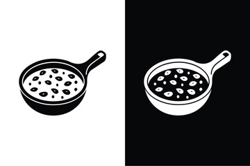 Frittata icon vector on White Background ,Vector Art Illustration on white background.