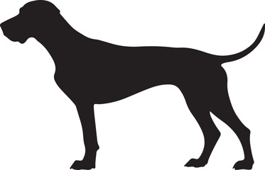 Great Dane Silhouette: Majestic Canine Vector
