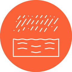 Obraz premium Water Flooding icon single vector illustration