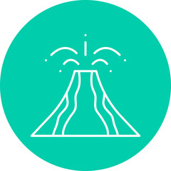Volcano icon single vector illustration