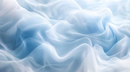 Obraz premium Soft Blue Fabric Draped in Gentle Waves
