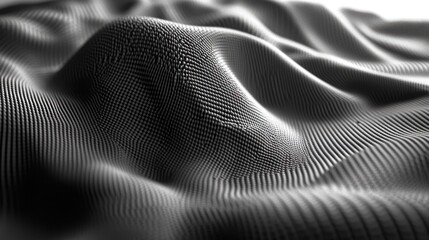 Naklejka premium Abstract grayscale texture with undulating, textured surface.