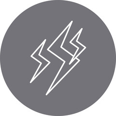 Lightning icon single vector illustration