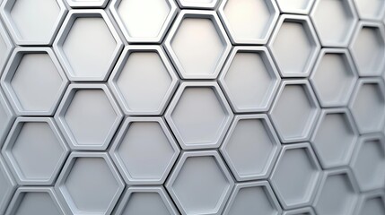 Minimal symmetry concept. Close-up view of a modern hexagonal pattern featuring intricate geometric shapes.