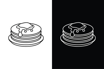 Pancakes icon vector on White Background ,Vector Art Illustration on white background.