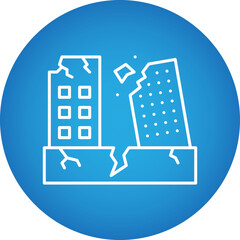 Earthquake II icon single vector illustration