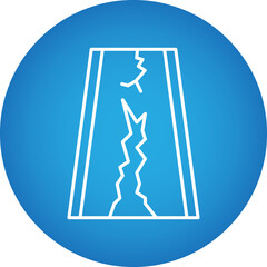 Earthquake on Road icon single vector illustration