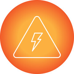 Electricity Danger icon single vector illustration