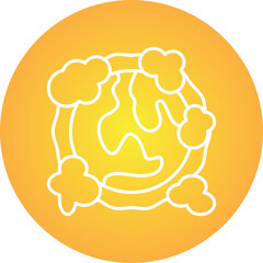Global Pollution icon single vector illustration