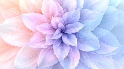 Obraz premium Minimal symmetry concept. A beautiful, pastel flower pattern emphasizing elegance and tranquility.