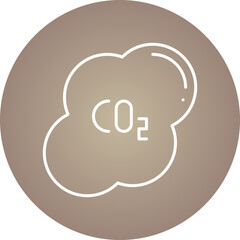 Carbon Dioxide Gas icon single vector illustration
