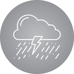 Thunderstorm icon single vector illustration