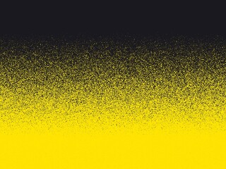Abstract black and yellow spray paint gradient background