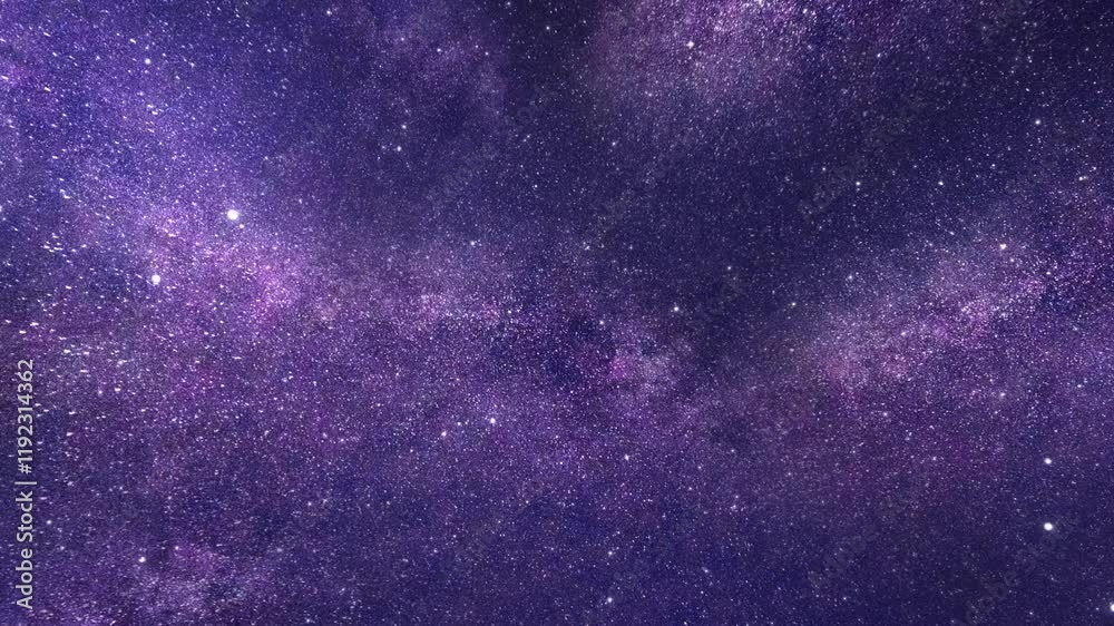 Wall mural purple nebula fills space, brightly glowing against the dark background of space. stars and galaxy s
