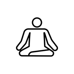 Yoga pose icon Thin line art isolated