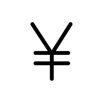 recommend clip art: Yen sign icon Thin line art isolated