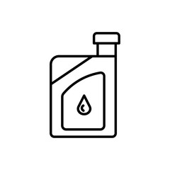 canister of motor oil icon Thin line art isolated