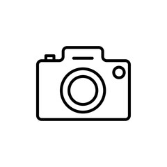 Camera icon Thin line art isolated