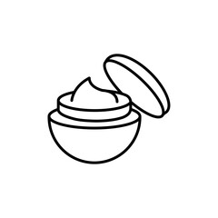 Cream jar icon Thin line art isolated
