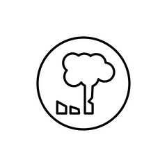 Destruction of forests icon Thin line art isolated