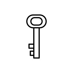 Door key icon Thin line art isolated