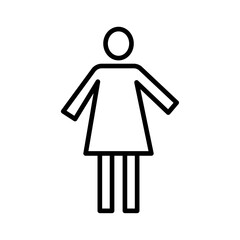 Female icon Thin line art isolated