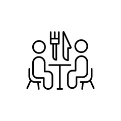 Food and restaurant icon Thin line art isolated