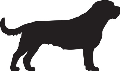 Labrador Retriever Silhouette: Majestic Canine Vector