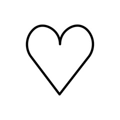 Heart icon Thin line art isolated