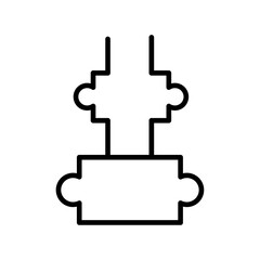 Hernia icon Thin line art isolated