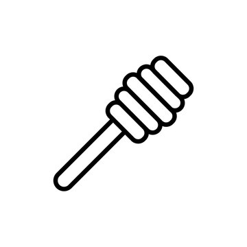 recommend clip art: honey dipper icon Thin line art isolated