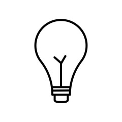 Lamp icon Thin line art isolated